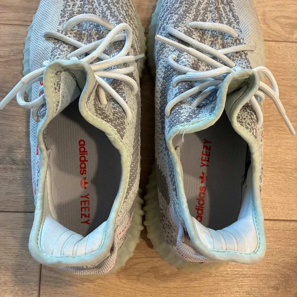 Adidas Yeezy Boost 350 V2 Blue Tint Zebra Sneaker Men’s Size 10 - Picture 7 of 8